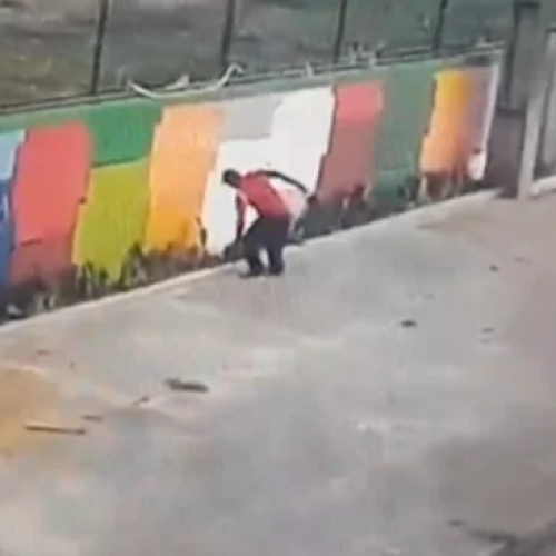 Homem é preso em flagrante por pichação no Viaduto do Papicu