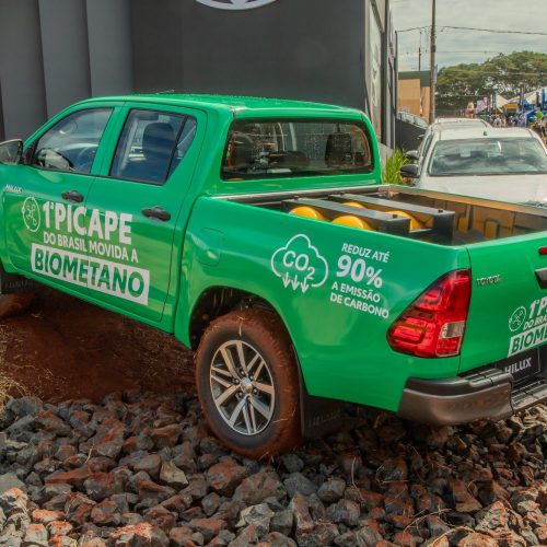 Montadora apresenta protótipo de picape a biometano na Agrishow