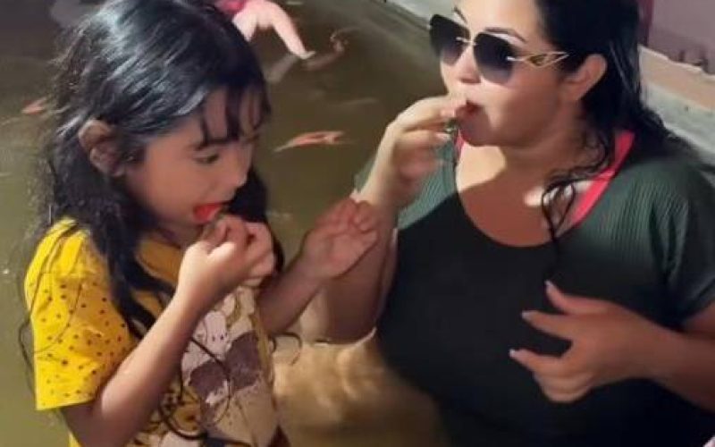 Influencer cearense viraliza ao transformar caixa d’água em “piscina” em Baturité