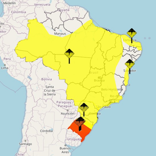 Frente fria avança e deixa mais de 20 Estados em alerta para tempestades; veja quais