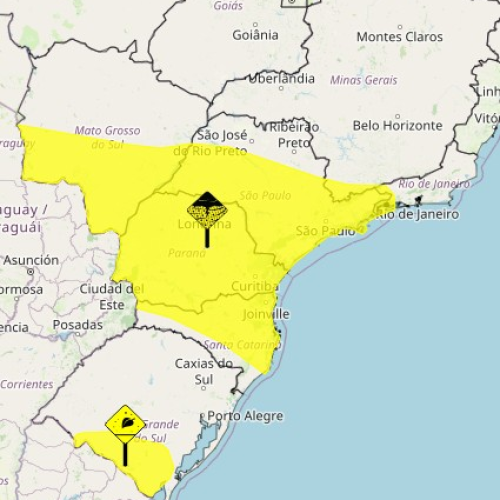 Sexta-feira deve ter geada no Sul e chuva no Sudeste