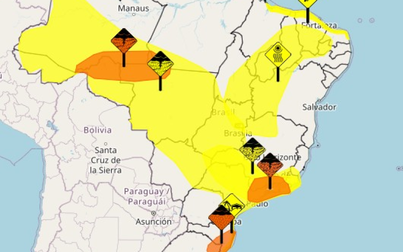 Sul e Sudeste seguem em alerta para temporais nesta quinta