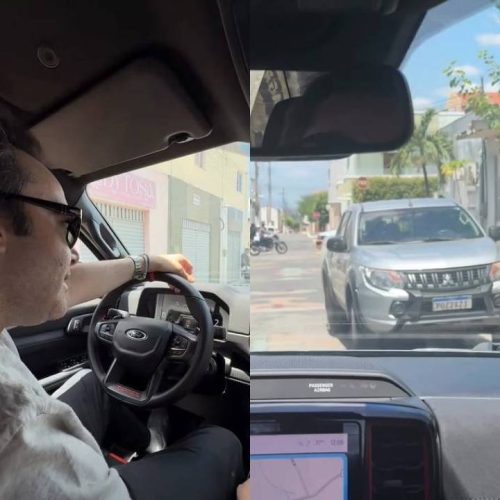 Prefeito de Massapê (CE) repreende secretário da própria gestão por estacionar carro sobre calçada