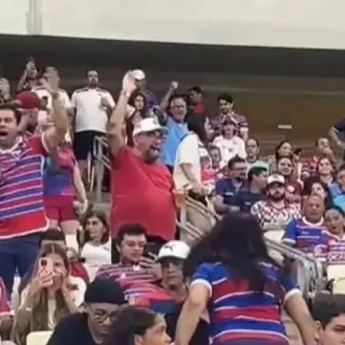 Torcedora do Fortaleza é proibida de entrar em estádios após hostilizar torcedores do Flamengo no Castelão