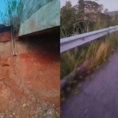 População teme desabamento após identificar fissuras em ponte sobre o Rio Cauípe