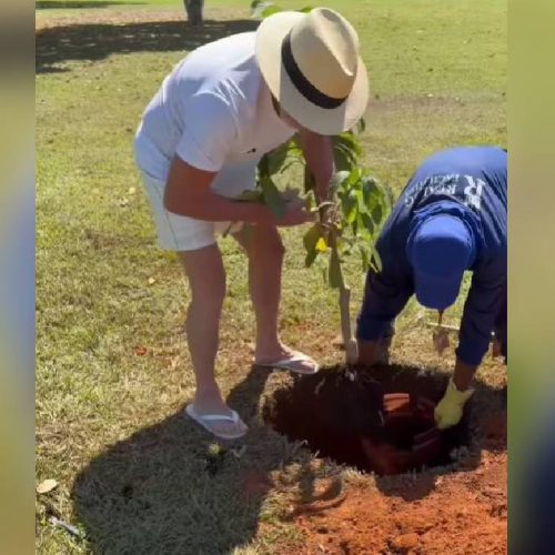 Lula planta baobá no Alvorada e diz que árvore é para que futuros presidentes ‘tenham juízo’