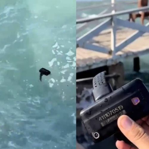 Tornozeleira eletrônica é encontrada boiando em rio de Camocim, no Ceará