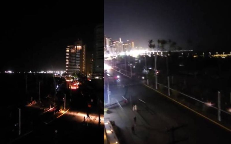 Queda de energia deixa trecho da Beira-Mar de Fortaleza às escuras na noite desta terça-feira (28)