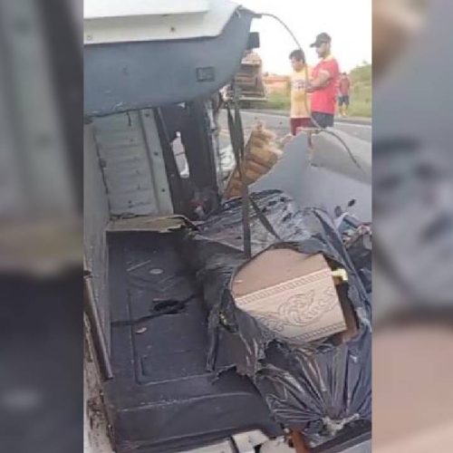 Motorista que levava corpo em carro funerário morre em colisão com caminhão na Paraíba