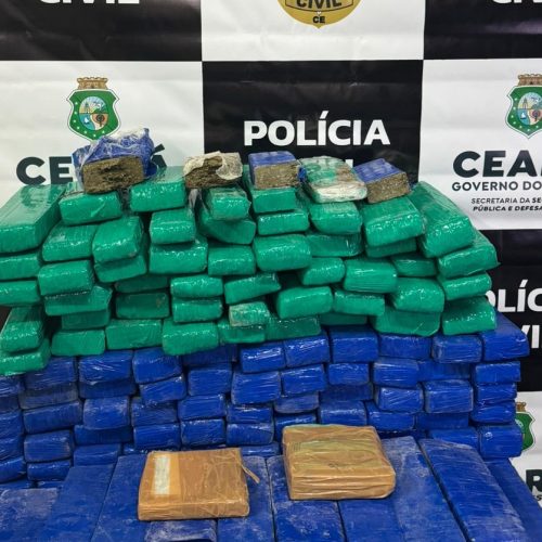 Quatro suspeitos de tráfico são presos com mais de 80 quilos de drogas no Cariri