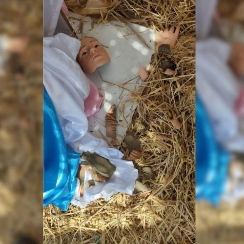 Imagem de Nossa Senhora é vandalizada em presépio de Canindé, no Ceará