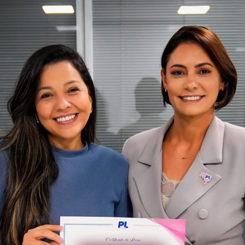 Priscila Costa é lançada como pré-candidata ao Senado pelo Ceará com apoio de Michelle Bolsonaro