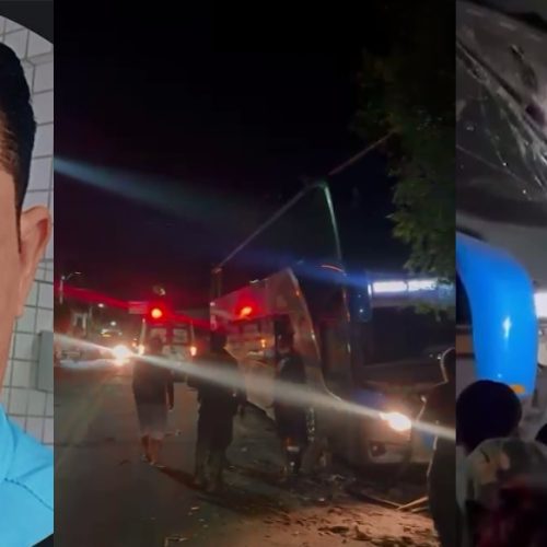 Motorista de ônibus morre após desviar de moto e bater em três casas no Ceará
