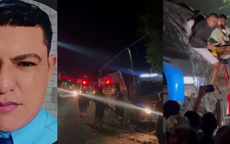 Motorista de ônibus morre após desviar de moto e bater em três casas no Ceará