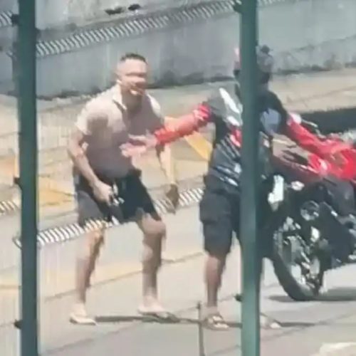 Policial militar tem moto roubada por assaltante em fuga ao lado da UFC, em Fortaleza
