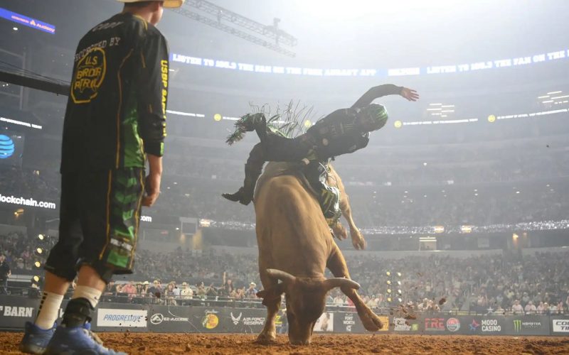 Brasileiro domina 2 touros e sai na frente na final da PBR no Texas