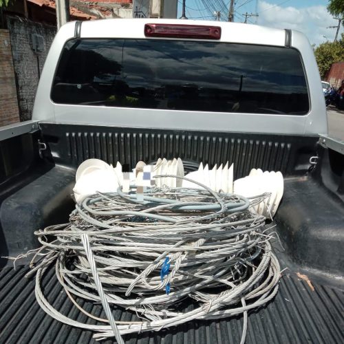 Homem é preso e 35 kg de cabos elétricos são apreendidos em ação contra furtos em Fortaleza