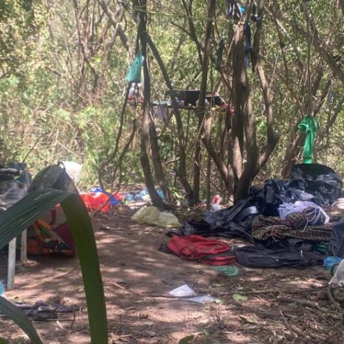 PM desmonta acampamento criminoso em Caucaia (CE) e apreende armas e munições