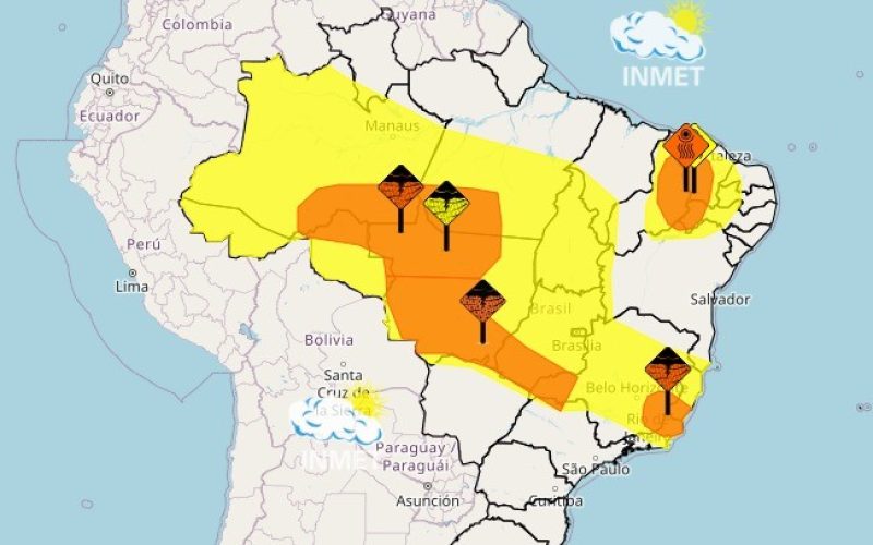 Alerta laranja: Brasil tem perigo de tempestade nesta terça-feira