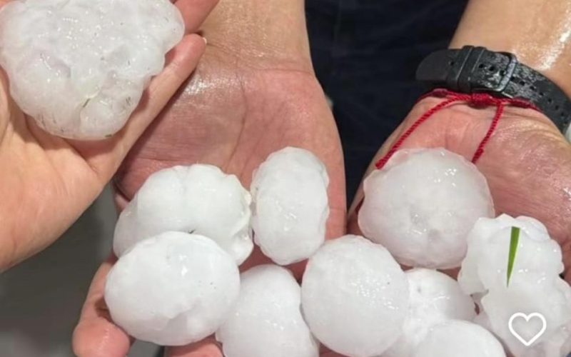 Chuvas, granizo e vento forte alagam lavouras e danificam fazendas no Paraná