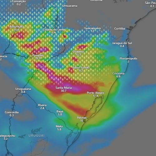 Onde está o ciclone agora? Fenômeno espalha chuva e vento pelo Brasil